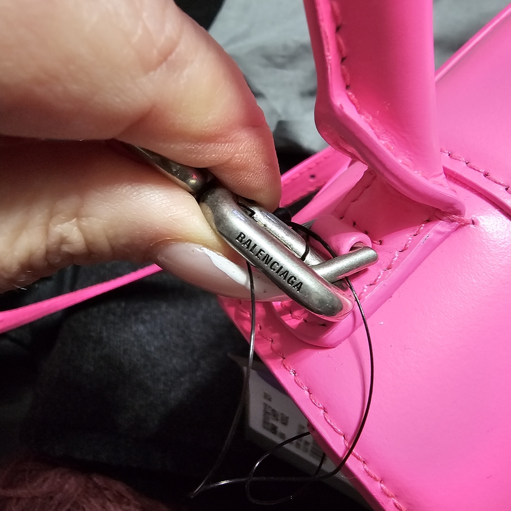 Balenciaga Hourglass XS 2 Way Hand Shoulder Bag Barbie Pink - Picture 4 of 10